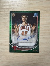 25/26 Bowman Chrome Basketball Lachlan Olbrich RVA-LO Green Reptilian Auto /99