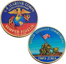 Marine Corps 250th Anniversary Challenge Coin – USMC Commemorative Military...