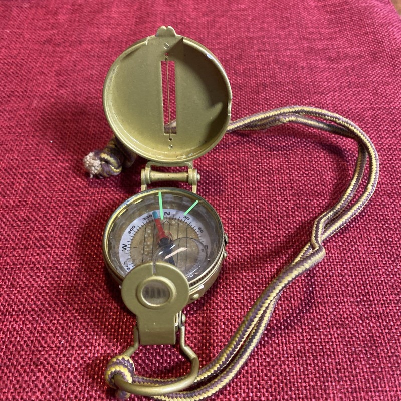 Vintage Lensatic Compass Made In Japan/ Camping Survial Hiking Scouting Outdoors