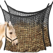 2 PCS Slow Feed Hay Net, Hay Bags for Horses with Large Capacity, Horse Feed ...