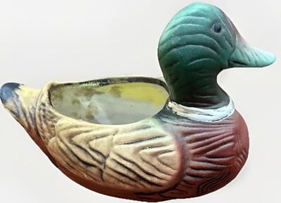 VTG Duck Ceramic Planter Bowl Container Mallard Home Decor Small Parma By AAI