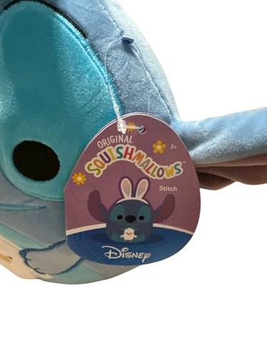 Squishmallow Kellytoy Plush Disney Stitch with Bunny Ears 8" Easter 2024 NWT - Picture 6 of 9
