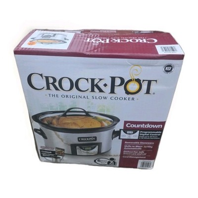 Crock Pot , Little Dipper Warmer , Prog Digital Control 6q Slow Cooker - Silver