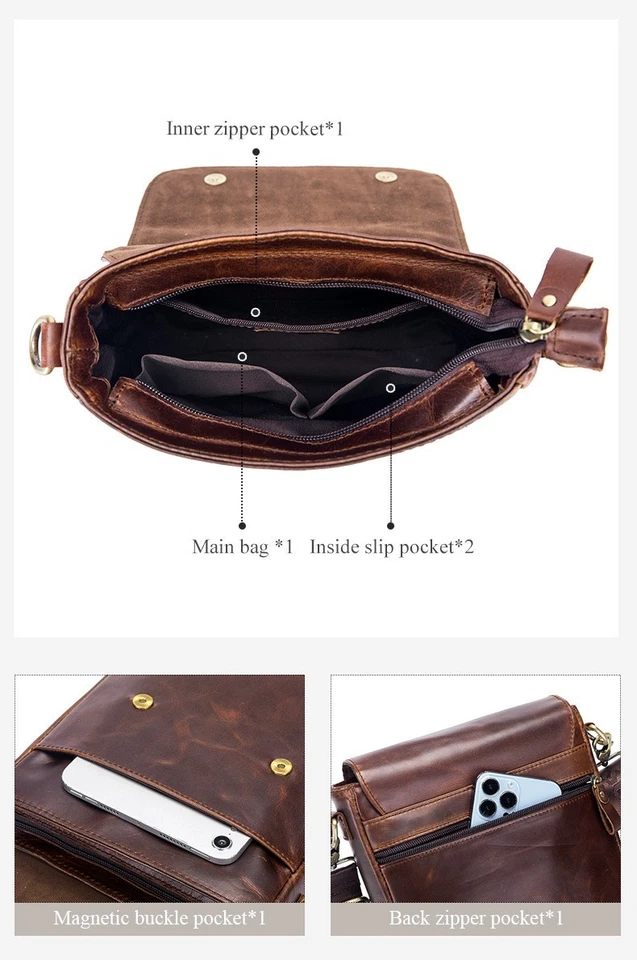 Cross body phone shoulder belt clip pouch bag wallet purse leather holster case - Image 4 of 4