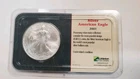 2001 American Silver Eagle 1 oz . Uncirculated Littleton Pack w Toning