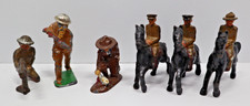 Vintage 1930s WWI Cast Metal Soldiers, Set of 6