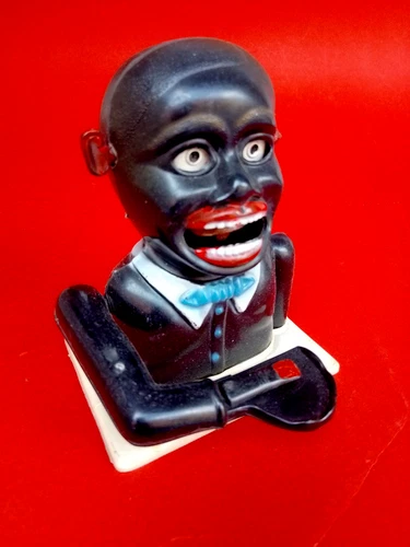 GEOBRA ARCHIVE LIQUIDATION FOREIGN ITEMS MONEY BOX MONEY BOX PLASTIC AFRICAN mech.