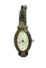 GRUEN GR7122 Silver Crystal Womens Watch Adjustable Stretch Band 19mm