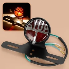 Motorcycle Brass Tail Light Brake Stop Lamp for Chopper Bobber Cafe Racer