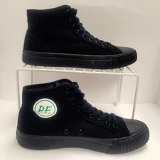PF Flyers Sandlot Shoes Mens 8 Women 9.5 High Top Canvas Sneakers Black Skater