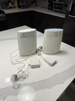Netgear Orbi RBR50 Router & RBS50 Satellite Wi-Fi Home Mesh System W/ Power Cbl - Image 1 of 4