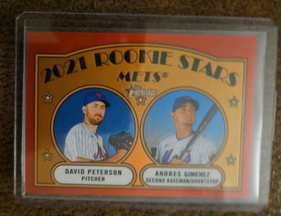 2021 HERITAGE CHROME RED ROOKIE STARS DAVID PETERSON ANDRES GIMENEZ RC #/372 