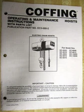 Coffing Hoists EC3-680-2 Instructions EC36802
