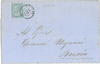 Couvrier Postal Royaume D'Italie 1863 - Histoire Postale Ancienne Très Bon état