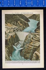 Design of The Boulder Dam  -  1947 Print