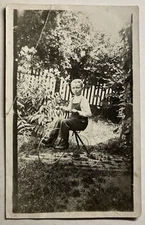 boy on tricycle RPPC CYKO low grade