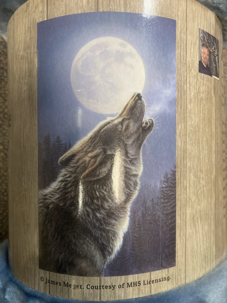 NWT Grey Wolf Moon Rachelle Throw Blanket Fleece 40 x68 James Meger Artwork