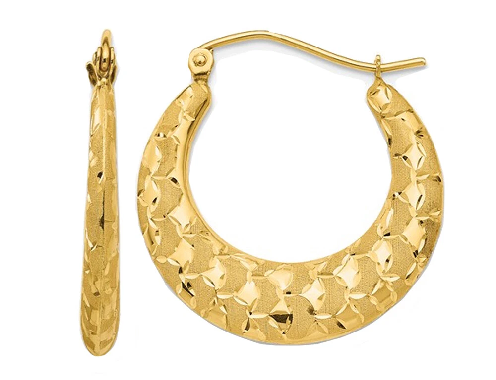 Ebay 14k gold hoop earrings deals