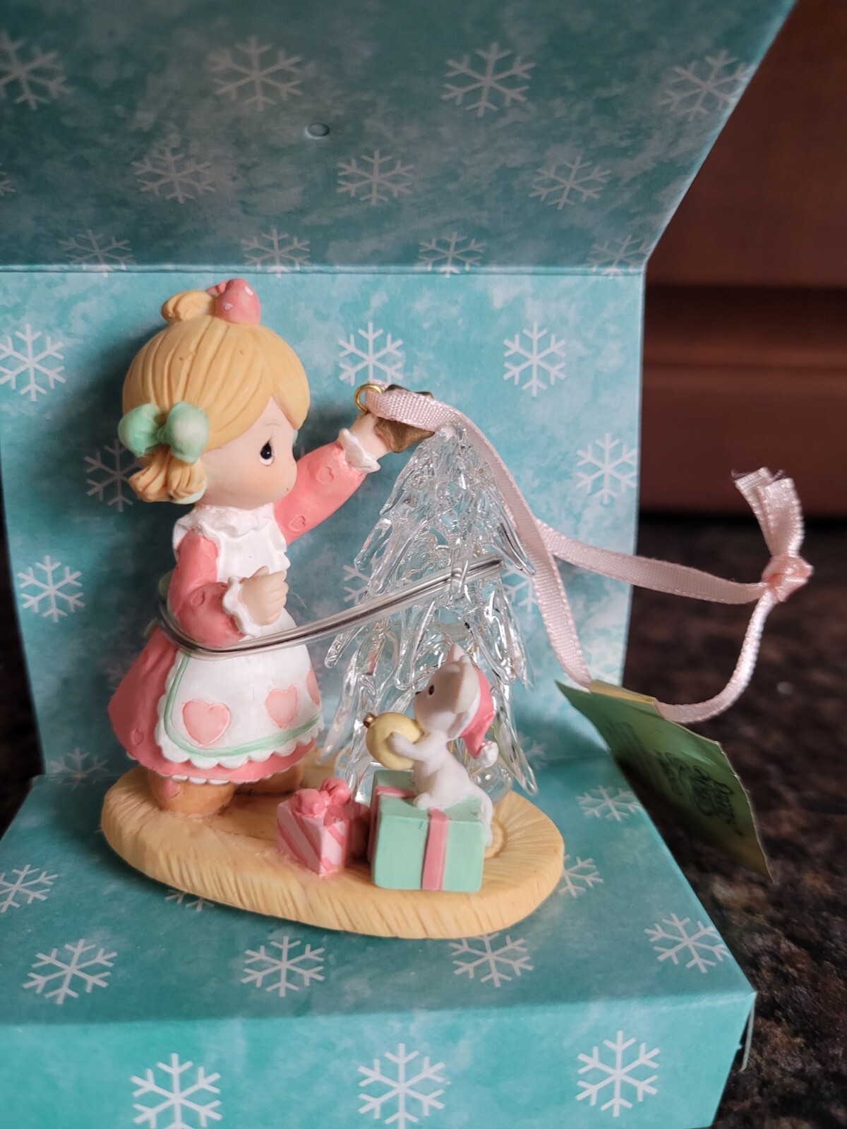 Precious Moments Crystal Clear Memories Spun Glass Ornament 2000 Girl ...
