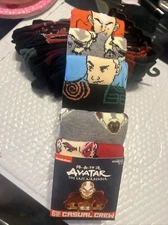 Avatar Last Airbender Casual Crew Socks Size 8-12 6 Pair Unisex Gift Novelty NWT