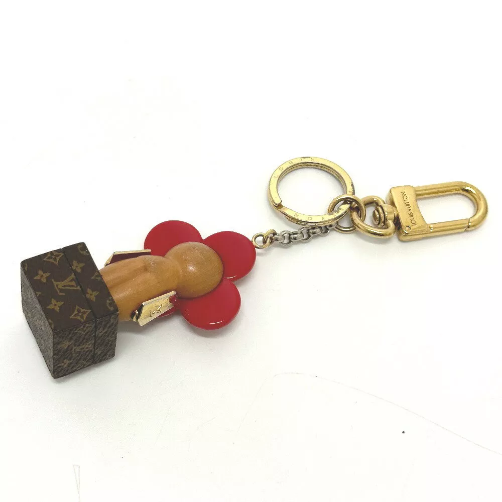 LOUIS VUITTON Porte Cles Vivienne Monogram Trunk Bag Charm Keyring Red  M67394