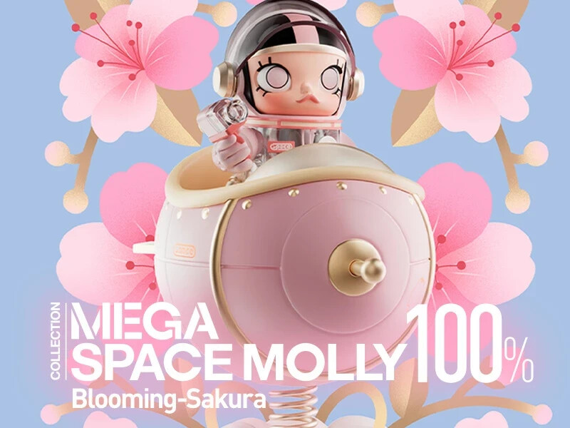 POP MART MEGA COLLECTIONS MEGA SPACE MOLLY 100% Blooming