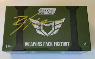 VALAVERSE ACTION FORCE WEAPONS PACK FOXTROT SIGNED BY BOBBY VALA
