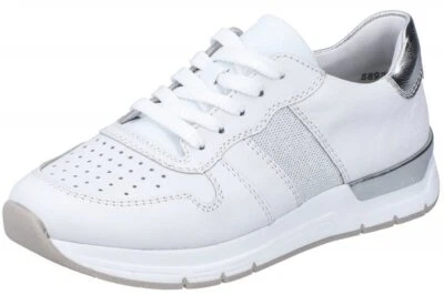 Rieker Damen Sneaker Weiß Silber Schuhe 58921-80