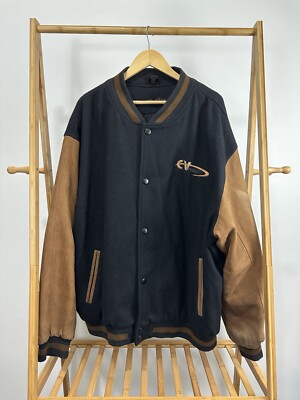 VTG CV Products Performance Pump Valve Wool Leather Varsity Bomber Jacket 3XL
