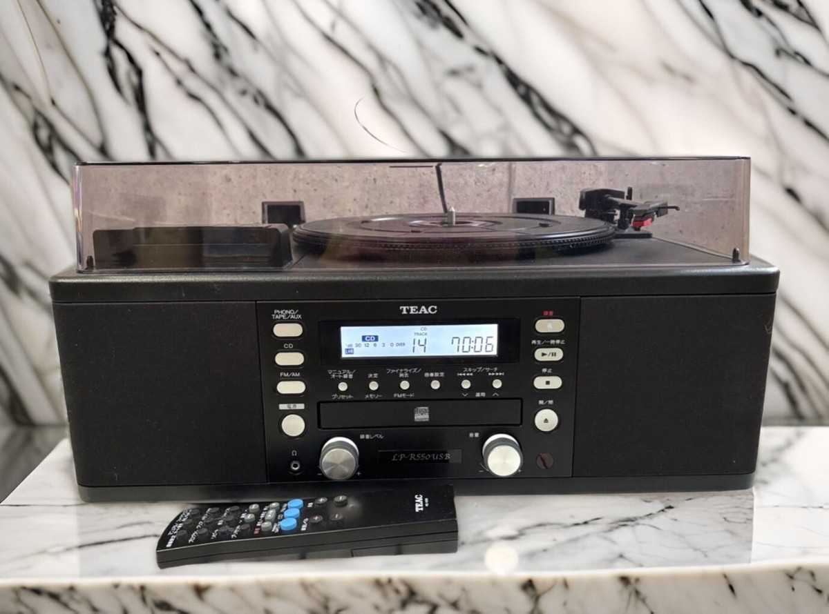 その他 LP-550USB TEAC LP-R550USB CD Recorder With Cassette & Turntable Black