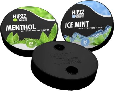 Hipzz Aroma Kugeln Ice Mint + Menthol Kapseln je Box 100 Kapseln 2er Set
