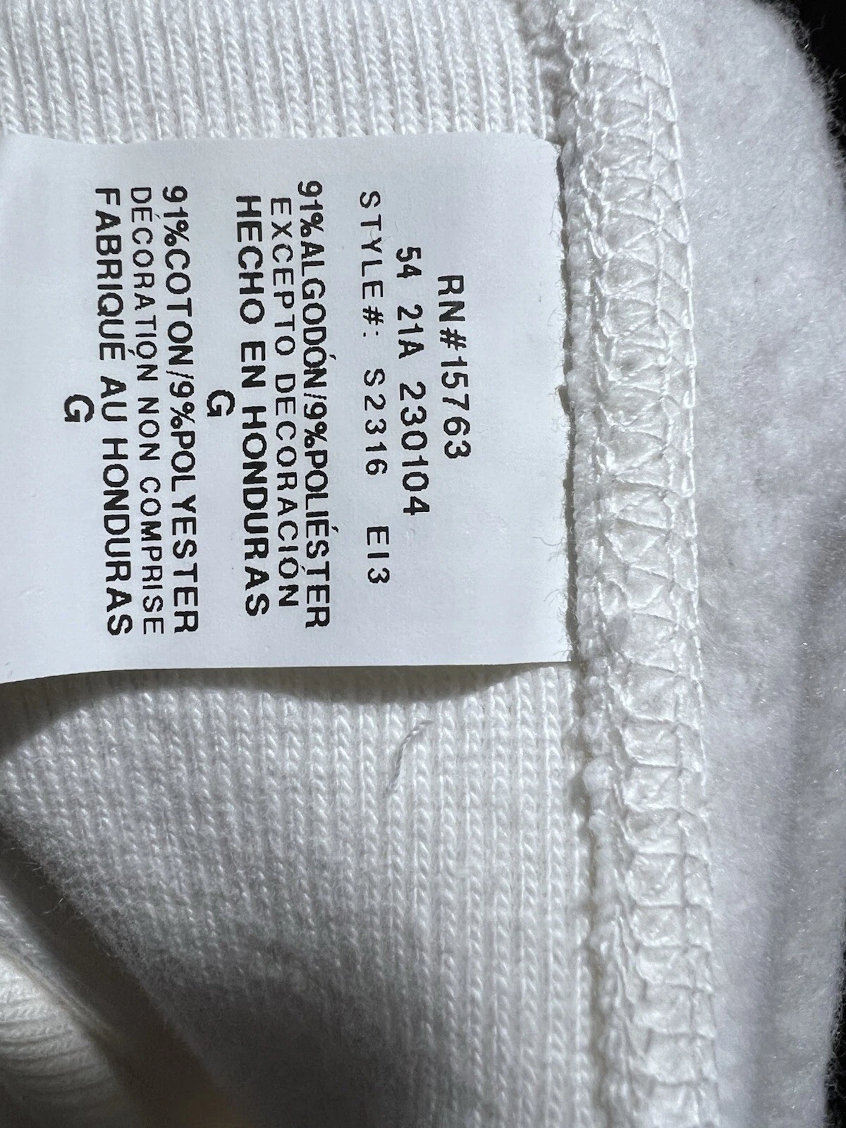 OFF WHITE Felpa con cappuccio oversize Large Champion REVERSE WEAVE® Off White Essentials vuota