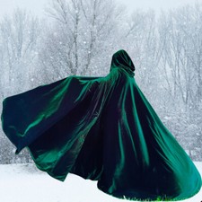 Halloween Velvet Hooded Cloak Shawl Cosplay Party Winter Activewear Hot Selling