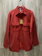 Woolrich Chamois Flannel Shirt VINTAGE 80s NWT NOS Red Men s Medium USA Cotton