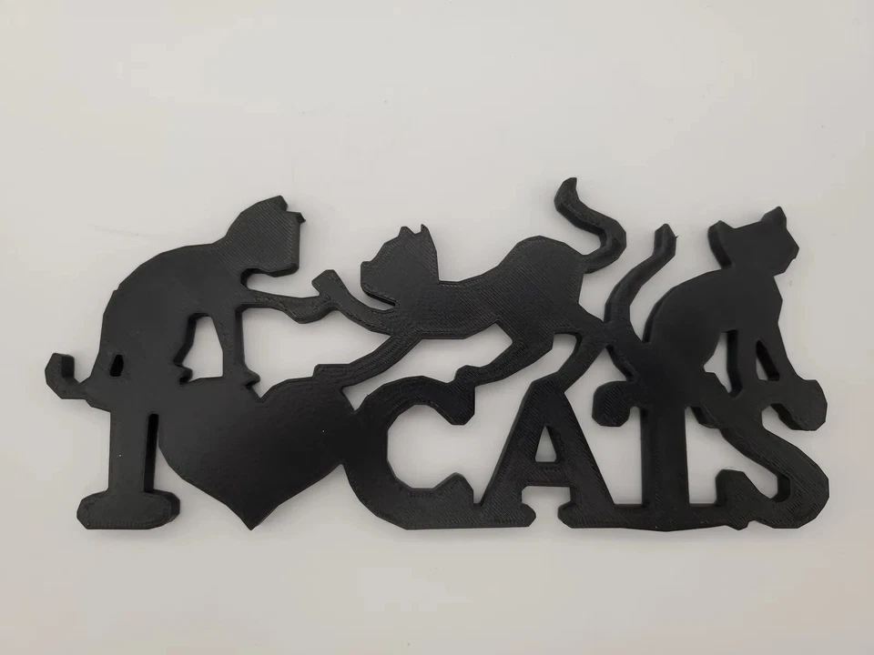 I Love Cats Wall Art (Black or White) - Изображение 2 из 2