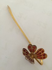 Fine golden metal butterfly Hair Stick Hair Pins 5.5"L