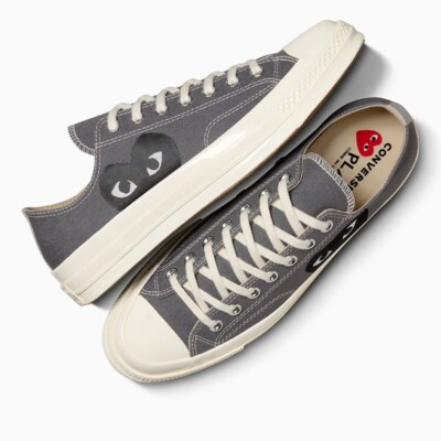 CDG PLAY x Converse Chuck 70 Grey CT Low Size W 11.5/ M 9.5/ EU 43