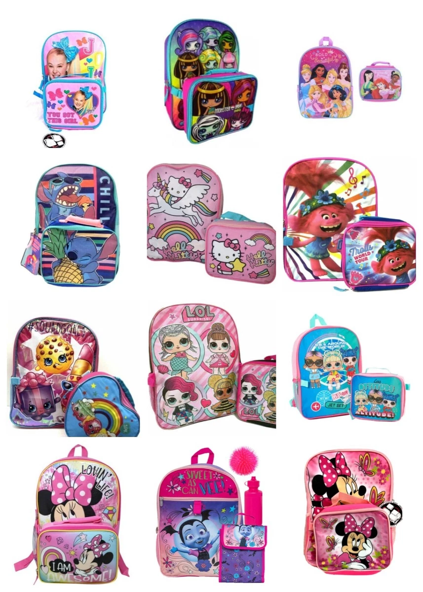 Princess Girl's Tiana 16 Backpack w/ Detachable Lunch Box