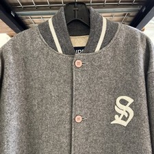 Pre-Owned Vintage Supreme Original Old English Logo Wool Varsity Jacket XL