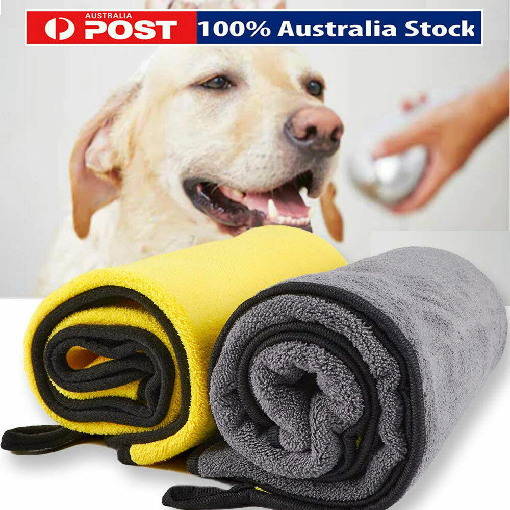 Pet Drying Towel Ultra-absorbent Water Dog Cat Bath Microfiber Clean Soft  Cloth