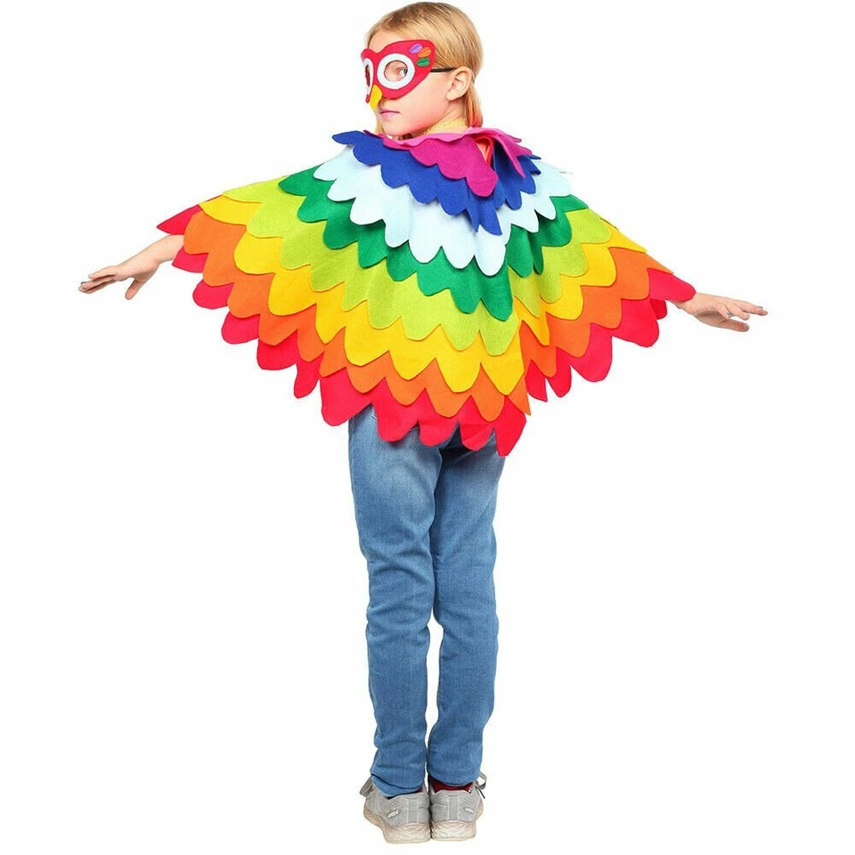 Disfraz de loro americano de vestir - Lindo, divertido, disfraz de loro volador para niños Foto 3 de 4