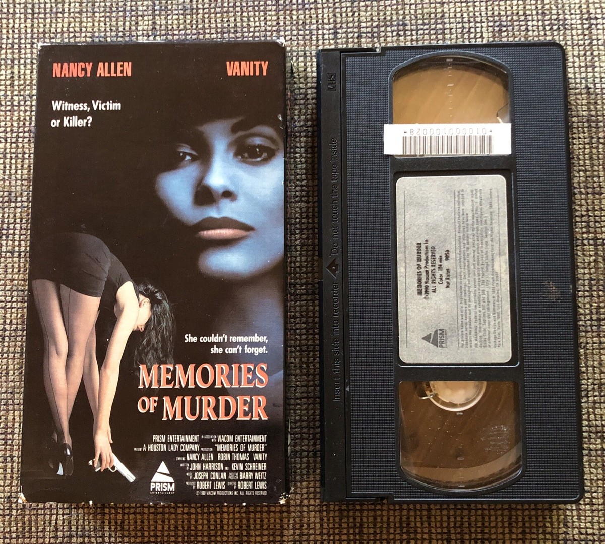 Memories of Murder VHS 1990 Lifetime Movie Vanity Prism Video