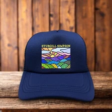 Sturgill Simpson Mens Trucker Hat Navy Snapback Country Music Retro Baseball Cap