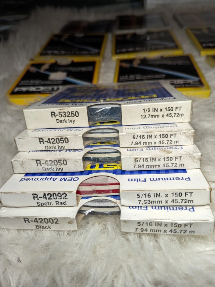 Lote De 25 Cinta A Rayas Prostripe Coche Aprobada por Fabricante Original Nuevo De Lote Antiguo Varios Colores Foto 2 de 4