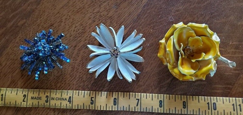 vintage enamel pin brooches