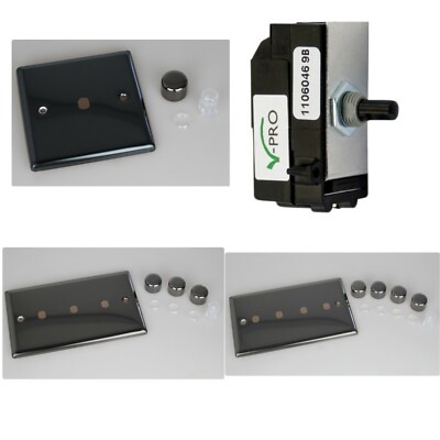 Varilight Classic Iridium Black Dimmer Platten & Module LED Halogen Vpro Vcom