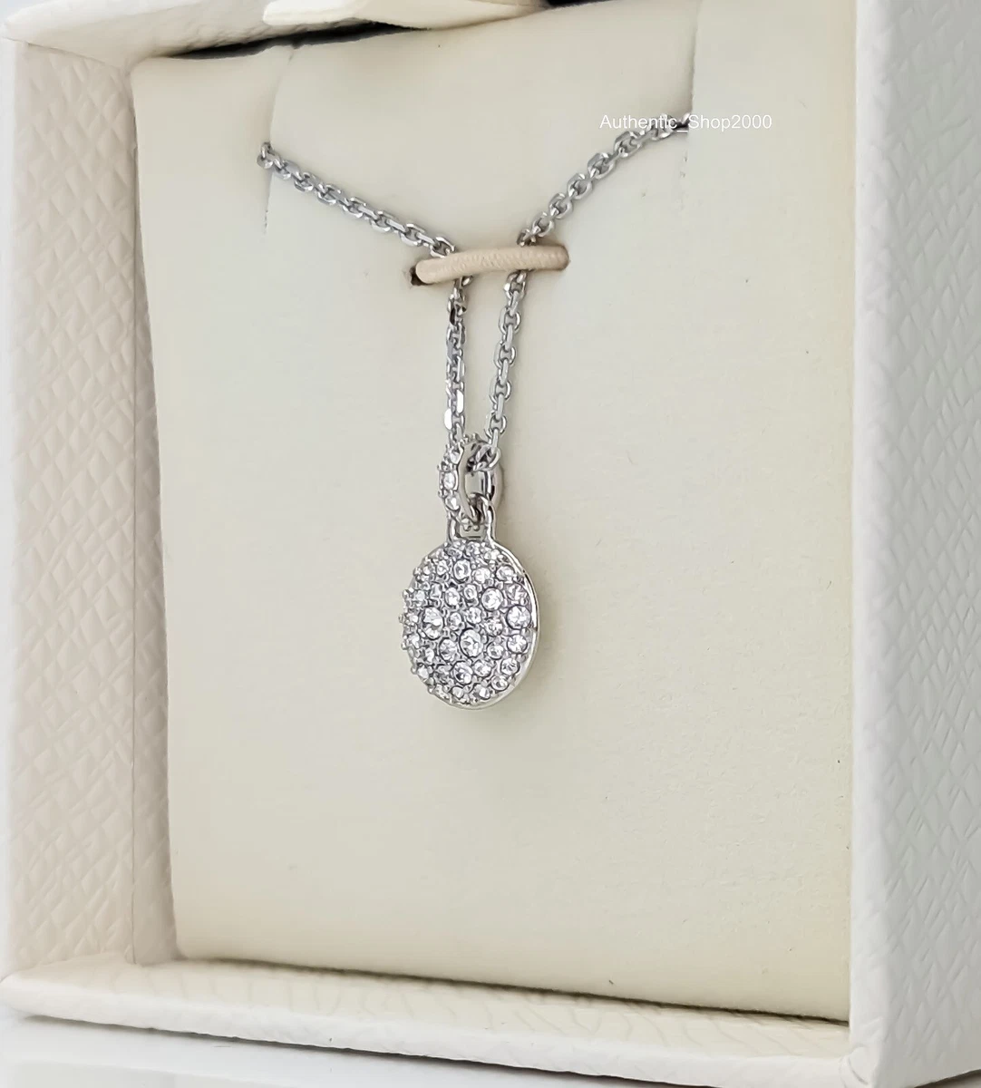 New SWAROVSKI Rhodium Plated Pave Crystals Meteora Pendant  