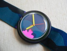 Pop swatch original watch TROPICAL NIGHT PWBS104 W/ Box/Paper/1990 RARE