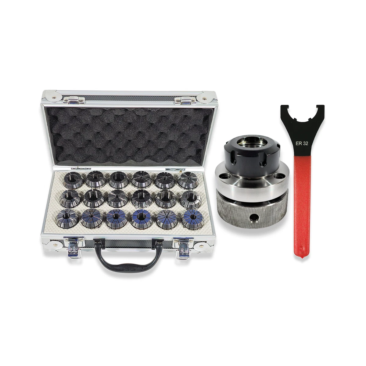 BT40 ER32 Collet Chuck + 20-Piece Collet Set | 20000 RPM | Metric