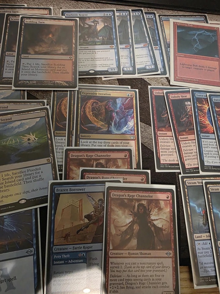 MTG UR Modern Deck - Force of Negation, Scalding Tarn, Ragavan w/ Deck Box NM - Image 4 of 4